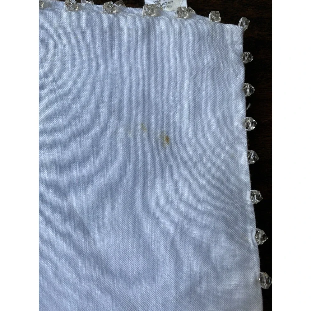 Pottery Barn 2 Placemats White Cotton Double Sided 19